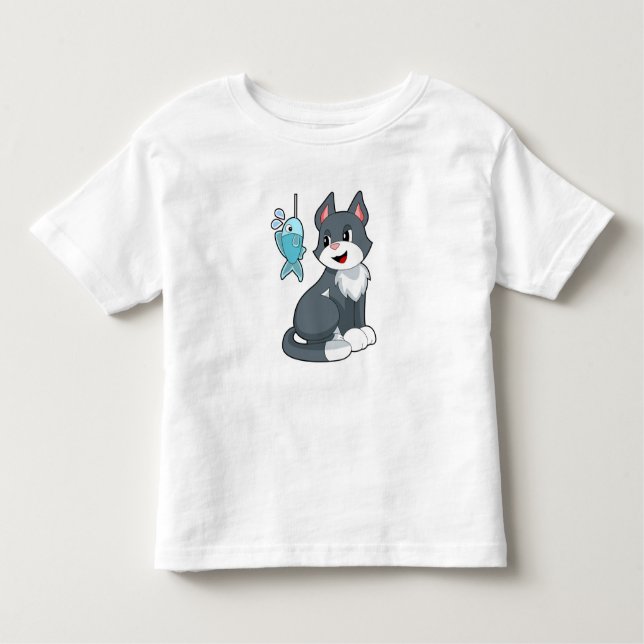 T-shirt Pour Les Tous Petits Poisson de chat (Devant)