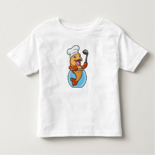 T-shirt Pour Les Tous Petits Poisson en verre comme cuire avec cuillère à soupe