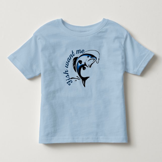 T-shirt Pour Les Tous Petits Poisson veut moi (Devant)