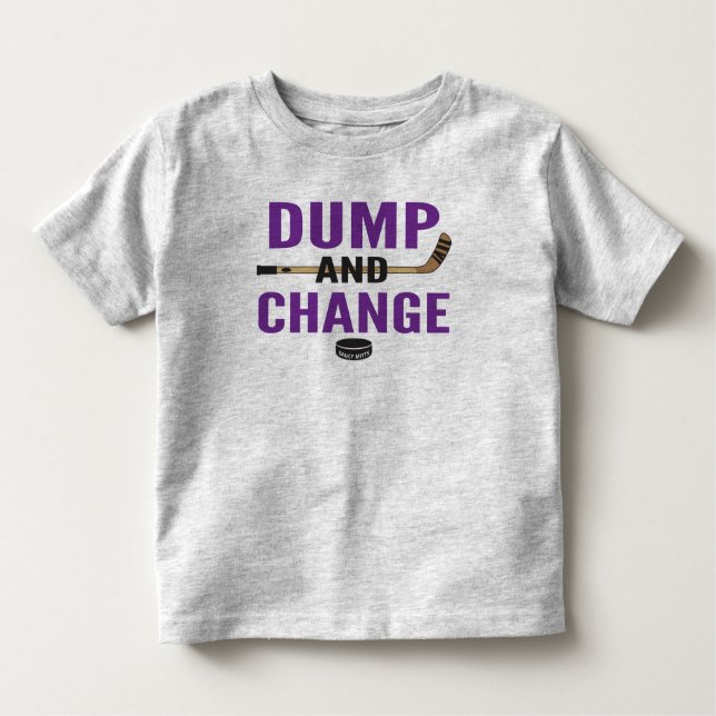 T-shirt Pour Les Tous Petits Pompe pourpre et changement de hockey (Devant)