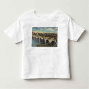 T-shirt Pour Les Tous Petits Pont de voûte de pierre de croisement de train