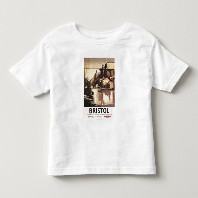 T-shirt Pour Les Tous Petits Pont suspendu et bateaux de Clifton (Devant)