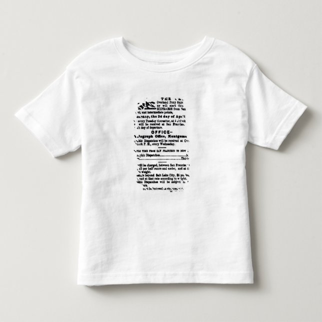 T-shirt Pour Les Tous Petits Pony Express, neuf jours (Devant)