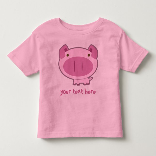 T-shirt Pour Les Tous Petits PORCIN ROSE MIGNON pour des ENFANTS (Devant)
