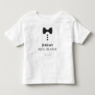 T-shirt Pour Les Tous Petits Porteur de ceinture Cravate noire Mariage Jeune en