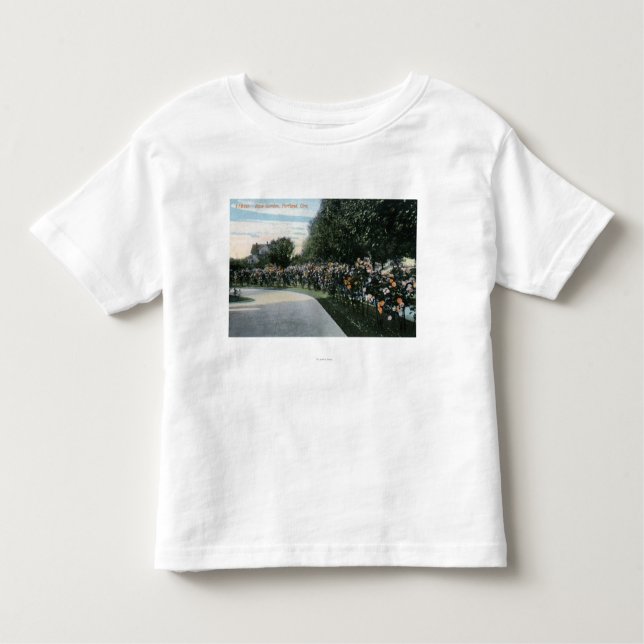 T-shirt Pour Les Tous Petits Portland, OregonView d'une roseraie (Devant)
