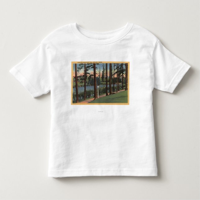 T-shirt Pour Les Tous Petits Portland, ORScene en parc de Laurelhurst (Devant)