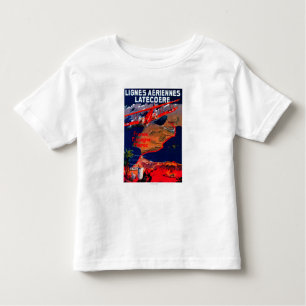 T-shirt Pour Les Tous Petits Poster vintage de Lignes Aeriennes Latecoere