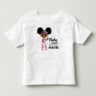 T-shirt Pour Les Tous Petits Pouf Afro Noir Fille Sassy Mignonne Intelligente D