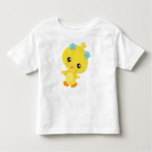 T-shirt Pour Les Tous Petits Poulet mignon, Poulet Bébé, Poulets, Fleurs
