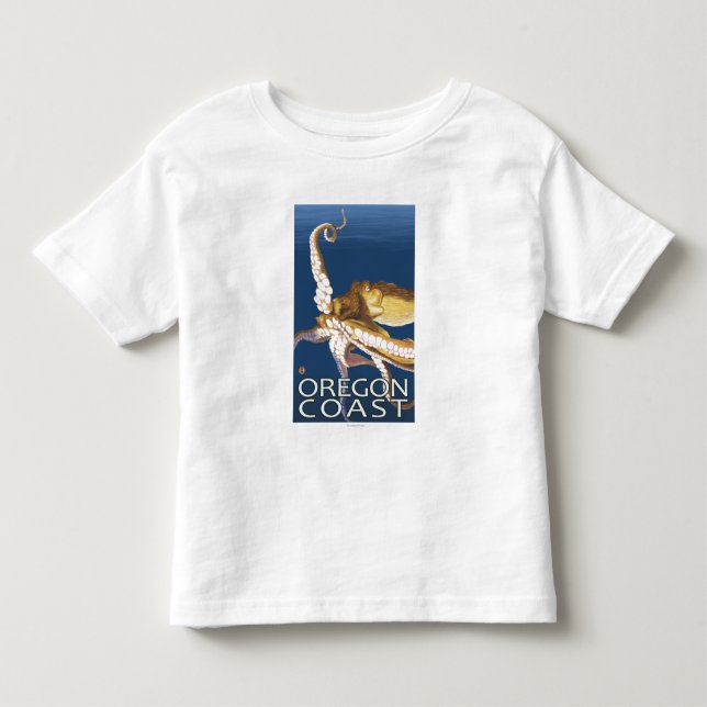 T-shirt Pour Les Tous Petits Poulpe de côte de l'Orégon (Devant)