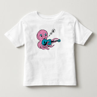 T-shirt Pour Les Tous Petits Poulpe Joueur de Guitare Mignon