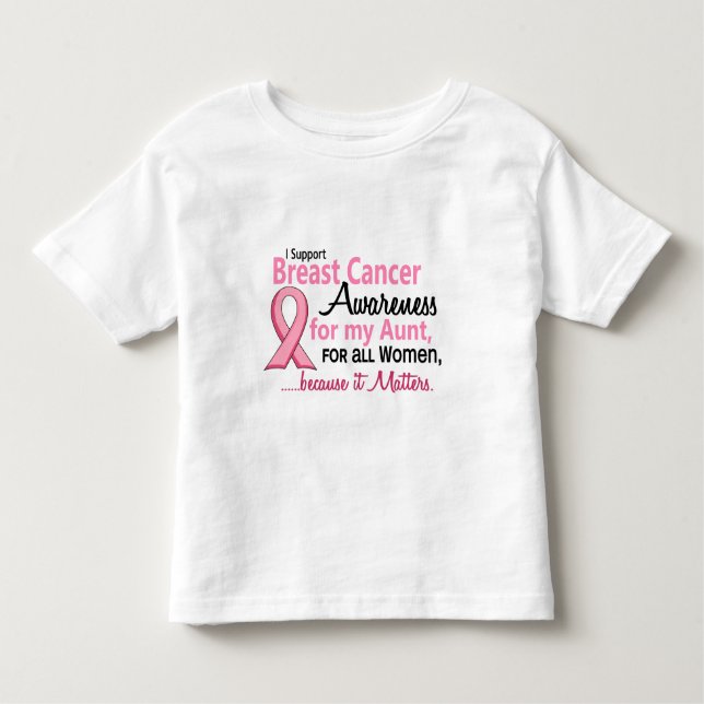 T-shirt Pour Les Tous Petits Pour ma conscience de tante cancer du sein (Devant)