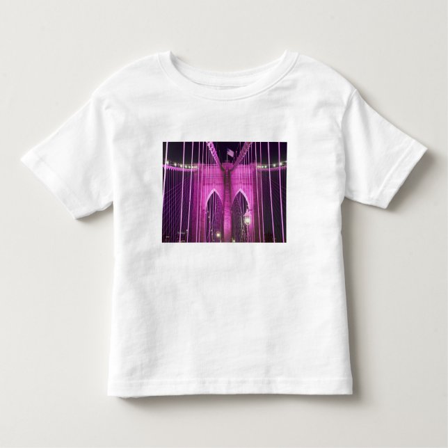 T-shirt Pour Les Tous Petits Pourpre de Lit de pont de Brooklyn (Devant)