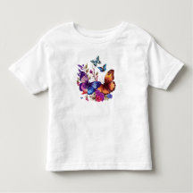 Prairie de fleurs sauvages et papillons printanier