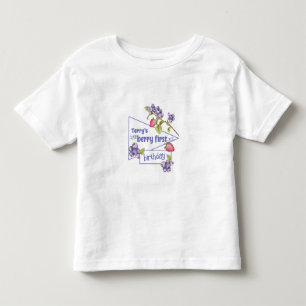 T-shirt Pour Les Tous Petits Premier anniversaire aux fruits rouges