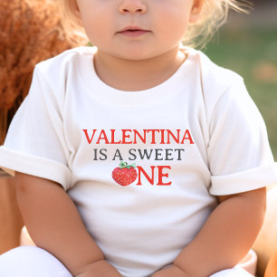 T-shirt Pour Les Tous Petits Premier anniversaire de la douce fraise