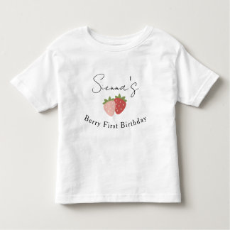 T-shirt Pour Les Tous Petits Premier anniversaire de Toddler Strawberry Berry
