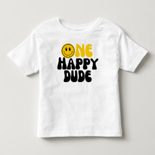 T-shirt Pour Les Tous Petits Premier Anniversaire d'Un Type Heureux