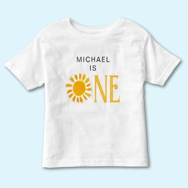 T-shirt Pour Les Tous Petits Premier anniversaire personnalisé Sunshine (Créateur téléchargé)