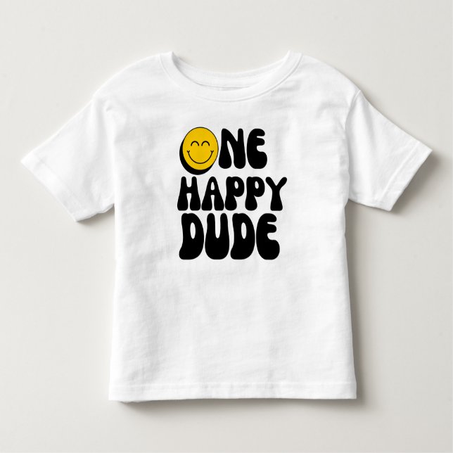 T-shirt Pour Les Tous Petits Premier anniversaire Un heureux gars Anniversaire  (Devant)