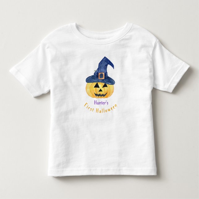 T-shirt Pour Les Tous Petits Premier Halloween Jack O'Lantern (Devant)
