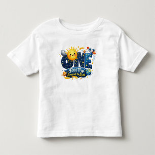 T-shirt Pour Les Tous Petits Premier Tour Autour du Soleil Premier Anniversaire