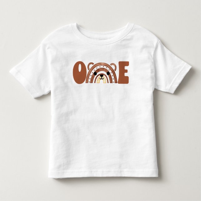 T-shirt Pour Les Tous Petits Première Anniversaire Boho Boho Boho Rainbow (Devant)