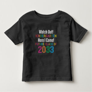 T-shirt Pour Les Tous Petits Première journée de maternelle Futur Class 2033 En
