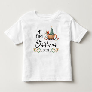 T-shirt Pour Les Tous Petits Première motoneige de Noël
