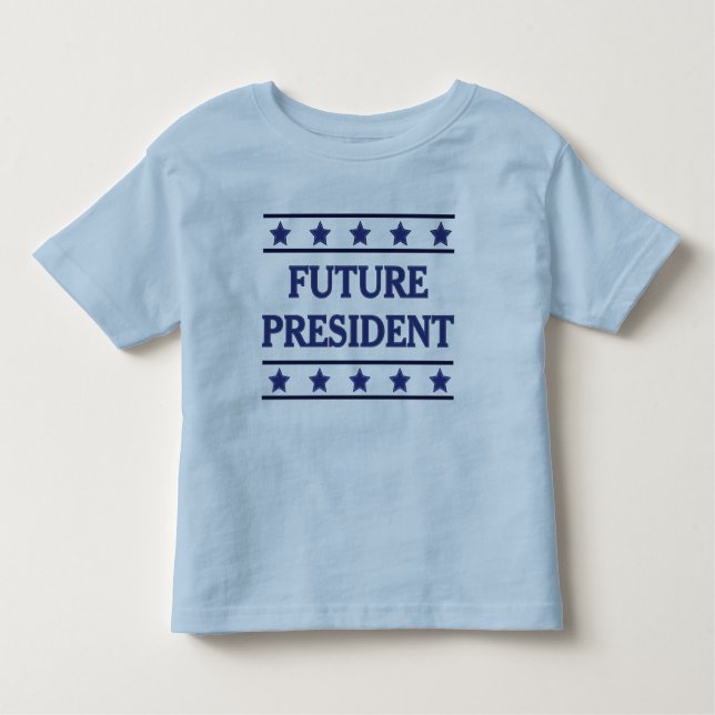T-shirt Pour Les Tous Petits Président du Futur bleu (Devant)