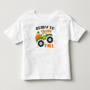 T-shirt Pour Les Tous Petits Prêt à écraser Chute Citrouille Monster Camion
