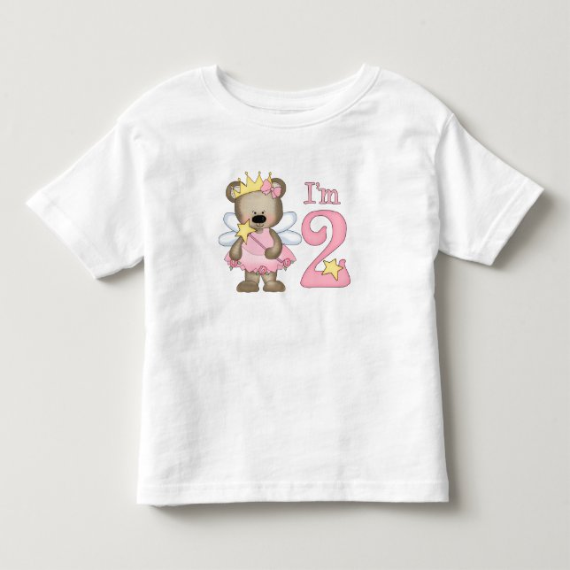 T-shirt Pour Les Tous Petits Princesse Bear 2e anniversaire (Devant)