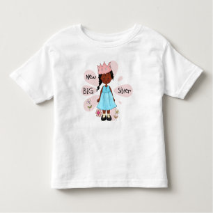 T-shirt Pour Les Tous Petits Princesse Big Soeur Africaine Américaine