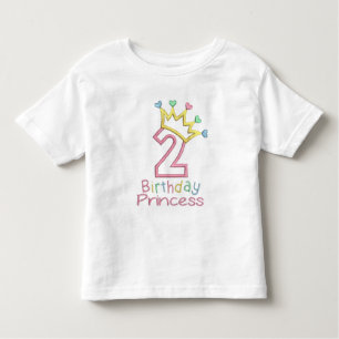 T-shirt Pour Les Tous Petits princesse d'anniversaire, 2 ans, 2 ans,