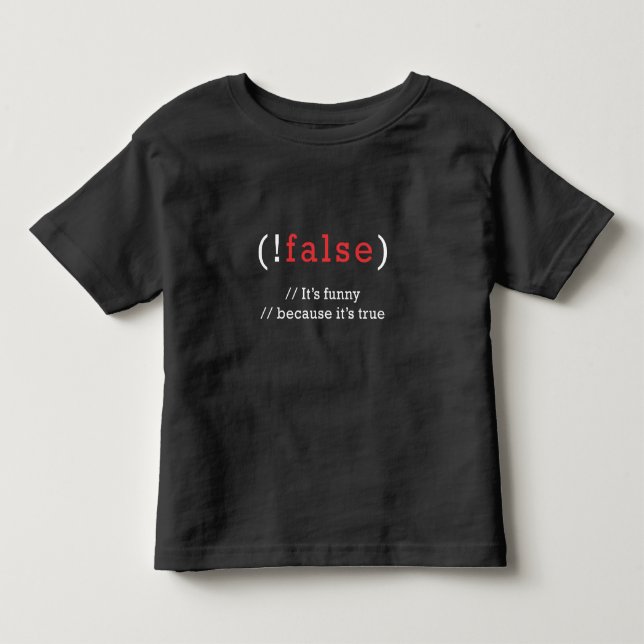 T-shirt Pour Les Tous Petits Programmeur !Faux code de programmation vrai (Devant)