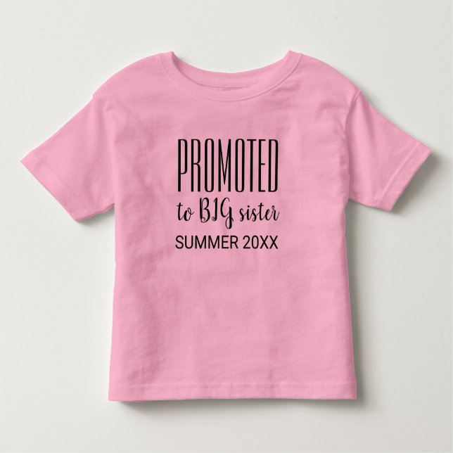 T-shirt Pour Les Tous Petits Promouvoir à grande soeur Saison moderne Année mod (Devant)