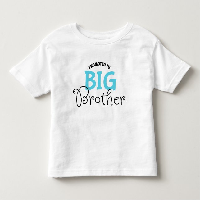 T-shirt Pour Les Tous Petits Promu À Big Brother Typographique (Devant)