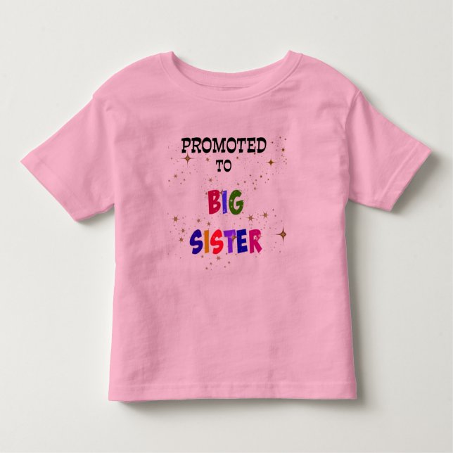 T-shirt Pour Les Tous Petits Promu à la grande soeur (Devant)