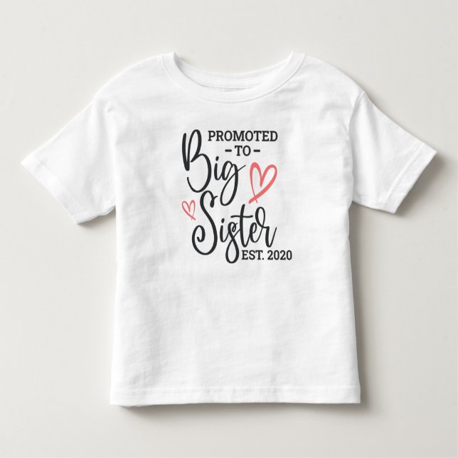 T-shirt Pour Les Tous Petits Promu À La Grande Soeur (Devant)