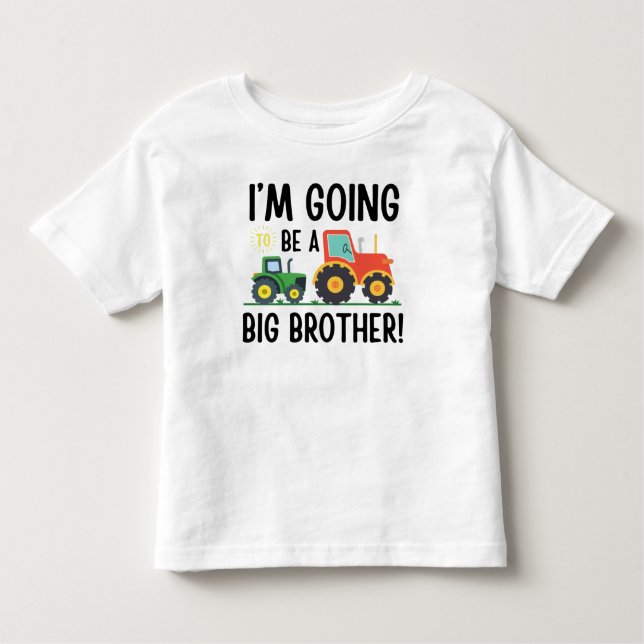 T-shirt Pour Les Tous Petits Promu au tracteur Big Brother, jolie ferme  (Devant)