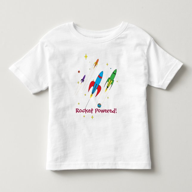 T-shirt Pour Les Tous Petits Propulsé par fusée ! (Devant)