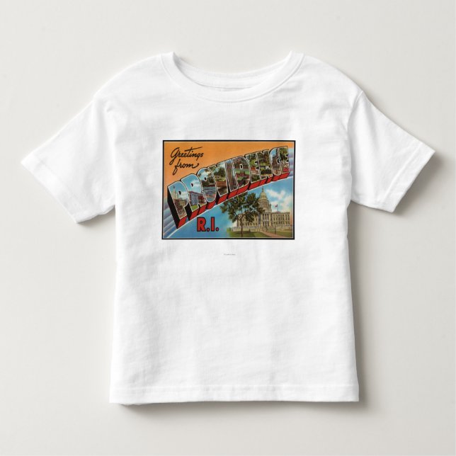 T-shirt Pour Les Tous Petits Providence, Île de Rhode (bâtiment capital) (Devant)