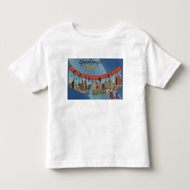 T-shirt Pour Les Tous Petits Providence, Île de Rhode - grandes scènes de (Devant)