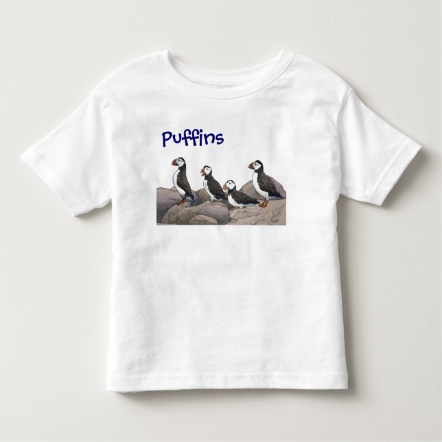 T-shirt Pour Les Tous Petits Puffins de l'Atlantique (Devant)