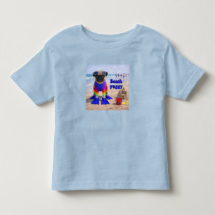 T-shirt Pour Les Tous Petits Puggy de la plage