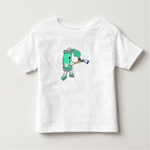 T-shirt Pour Les Tous Petits Pulvérisateur de glace au hockey sur glace avec bâ