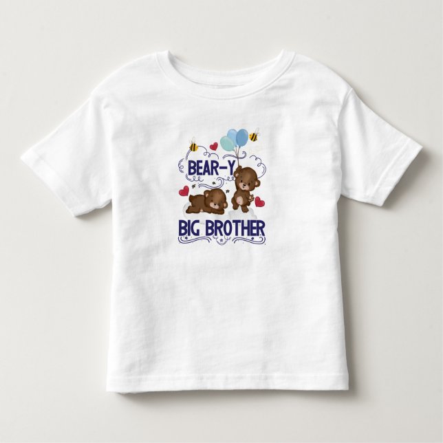 T-shirt Pour Les Tous Petits Pun de frère très grand ours (Devant)