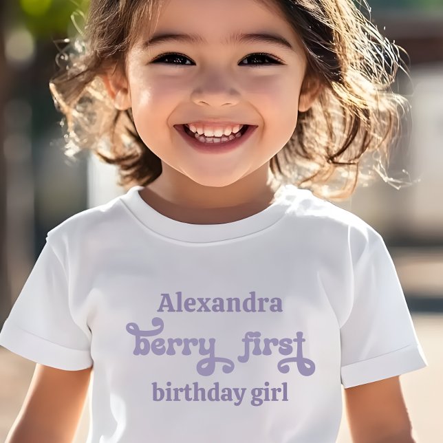 T-shirt Pour Les Tous Petits Purple Fairy First Berry First Birday (Créateur téléchargé)