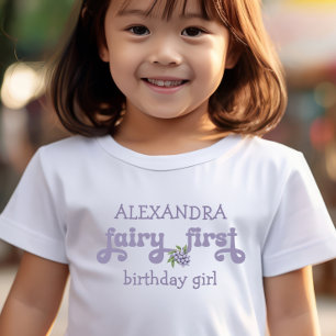 T-shirt Pour Les Tous Petits Purple Fairy First Berry First Birday